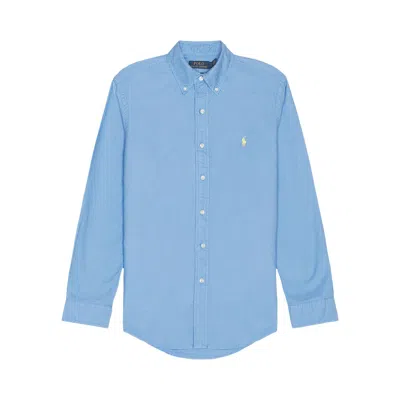 Pre-owned Polo Ralph Lauren Long-sleeve Oxford Shirt 'harbor Island Blue' | Men's Size S