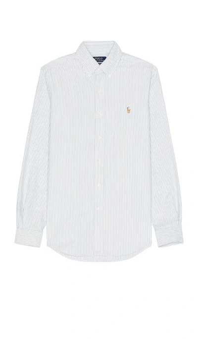 Polo Ralph Lauren Long Sleeve Oxford Sport Shirt In White
