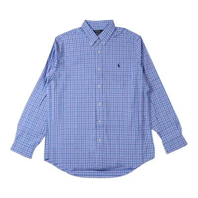 Pre-owned Polo Ralph Lauren Long-sleeve Performance Twill Sport Shirt 'blue/white' | Men's Size S
