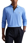 Polo Ralph Lauren Long Sleeve Pima Cotton Polo In Blue