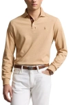 Polo Ralph Lauren Classic Fit Soft Cotton Polo Shirt In Classic Camel Heather