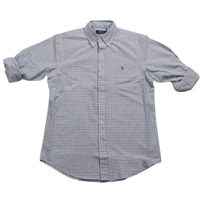 Pre-owned Polo Ralph Lauren Long-sleeve Plaid Classic Fit Sport Shirt 'blue/white/multicolor' | Men's Size M