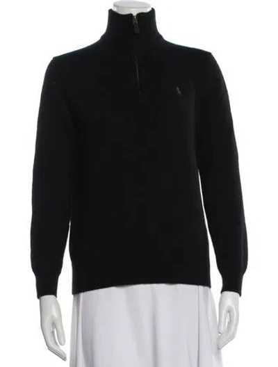 Pre-owned Polo Ralph Lauren Long Sleeve Polo In Black