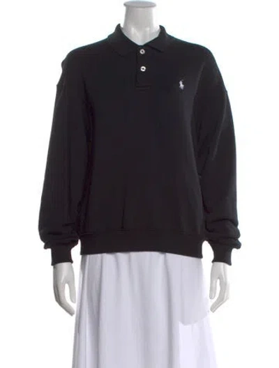 Pre-owned Polo Ralph Lauren Long Sleeve Polo In Black
