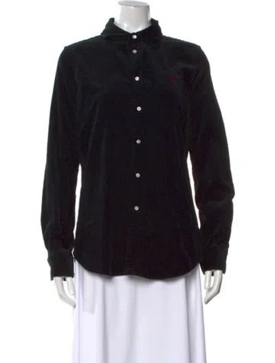 Pre-owned Polo Ralph Lauren Long Sleeve Polo In Black