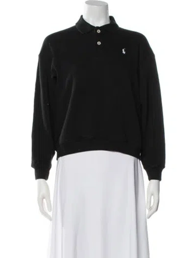 Pre-owned Polo Ralph Lauren Long Sleeve Polo In Black