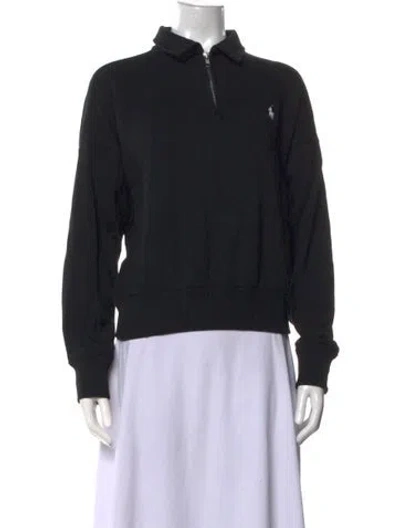 Pre-owned Polo Ralph Lauren Long Sleeve Polo In Black