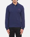 Polo Ralph Lauren Long-sleeved Polo Shirt With Classic Collar In Blue