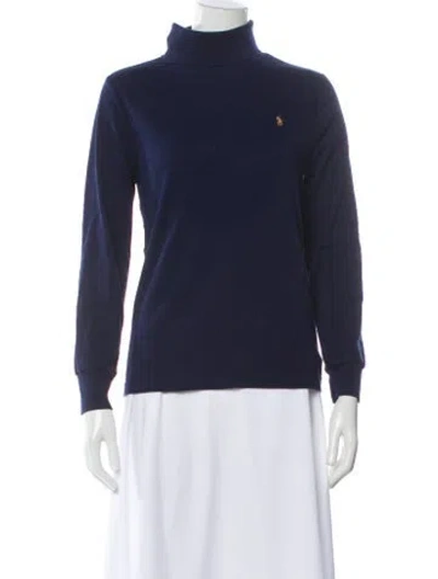 Pre-owned Polo Ralph Lauren Long Sleeve Polo In Blue