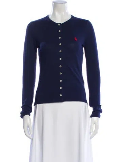 Pre-owned Polo Ralph Lauren Long Sleeve Polo In Blue