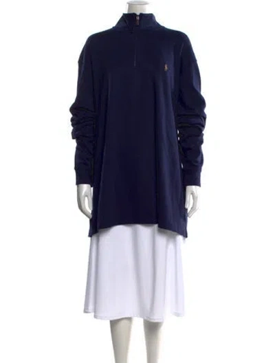 Pre-owned Polo Ralph Lauren Long Sleeve Polo In Blue