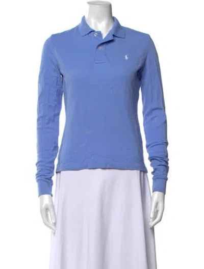 Pre-owned Polo Ralph Lauren Long Sleeve Polo In Blue