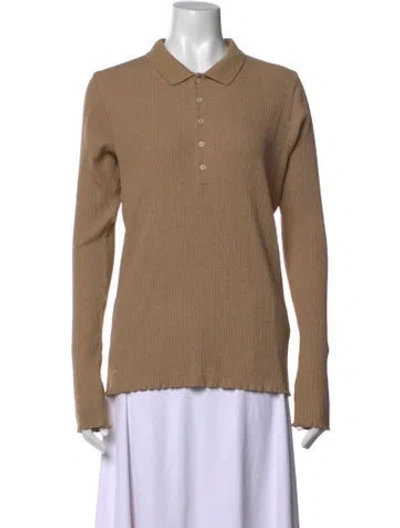 Pre-owned Polo Ralph Lauren Long Sleeve Polo In Brown