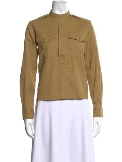 Pre-owned Polo Ralph Lauren Long Sleeve Polo In Brown