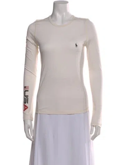 Pre-owned Polo Ralph Lauren Long Sleeve Polo In Gray