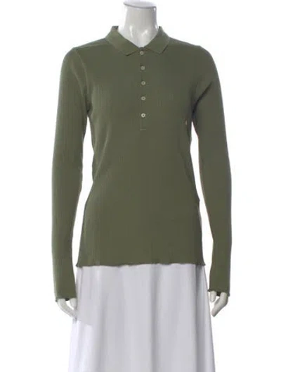 Pre-owned Polo Ralph Lauren Long Sleeve Polo In Green