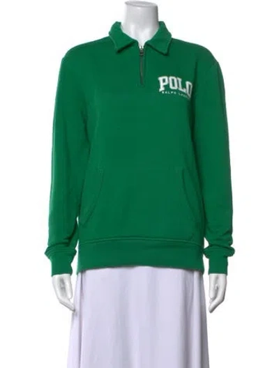 Pre-owned Polo Ralph Lauren Long Sleeve Polo In Green