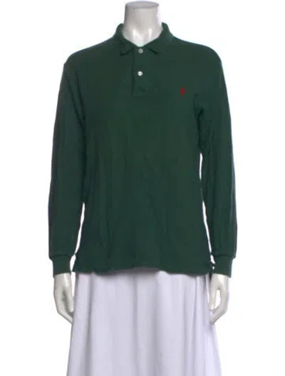 Pre-owned Polo Ralph Lauren Long Sleeve Polo In Green