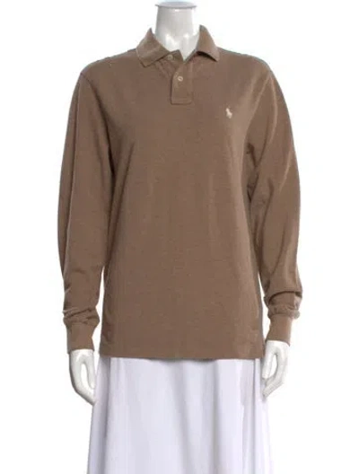 Pre-owned Polo Ralph Lauren Long Sleeve Polo In Neutral