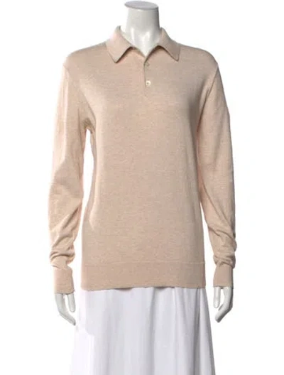Pre-owned Polo Ralph Lauren Long Sleeve Polo In Neutral