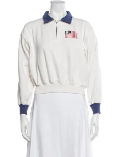 Pre-owned Polo Ralph Lauren Long Sleeve Polo In Neutral