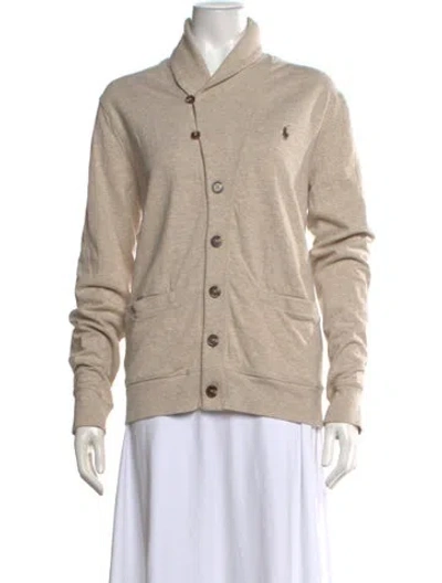 Pre-owned Polo Ralph Lauren Long Sleeve Polo In Neutrals