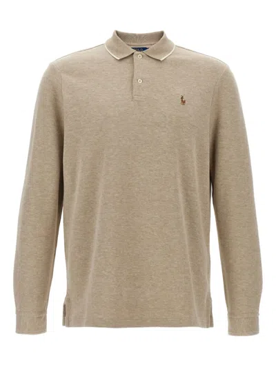 Polo Ralph Lauren Long-sleeve Polo Shirt In Brown