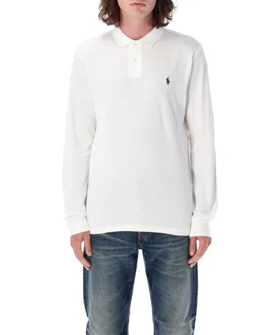 Polo Ralph Lauren Custom Slim Fit Cotton Polo In White