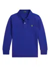 Polo Ralph Lauren Big Boys Cotton Mesh Long Sleeve Polo Shirt In Blue