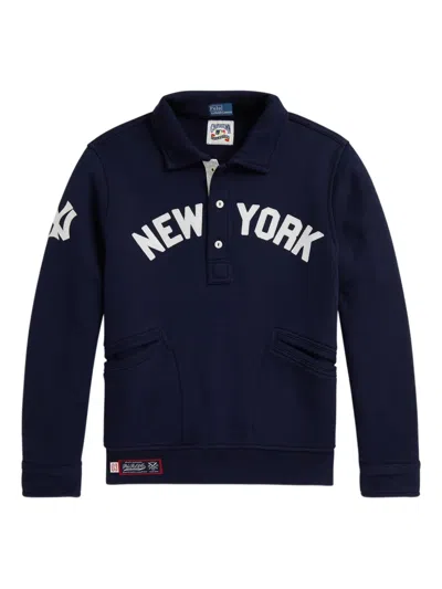 Polo Ralph Lauren Kids' Long-sleeve Polo Shirt In Blue