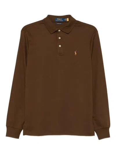 Polo Ralph Lauren Long-sleeve Polo Shirt In Brown