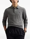 Polo Ralph Lauren Long-sleeve Polo Shirt In Gray