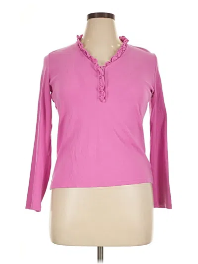 Pre-owned Polo Ralph Lauren Long Sleeve Polo Shirt In Pink