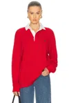 Polo Ralph Lauren Long Sleeve Polo Top In Red