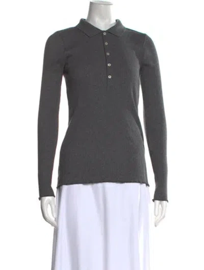 Pre-owned Polo Ralph Lauren Long Sleeve Polo W/ Tags In Gray