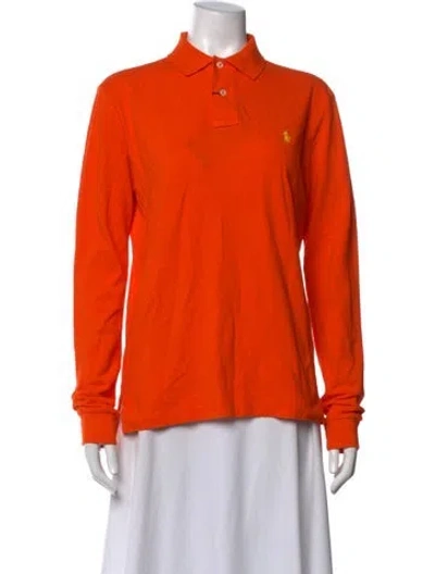 Pre-owned Polo Ralph Lauren Long Sleeve Polo W/ Tags In Orange