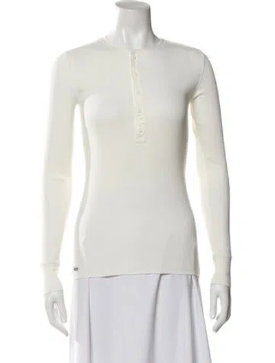Pre-owned Polo Ralph Lauren Long Sleeve Polo W/ Tags In White