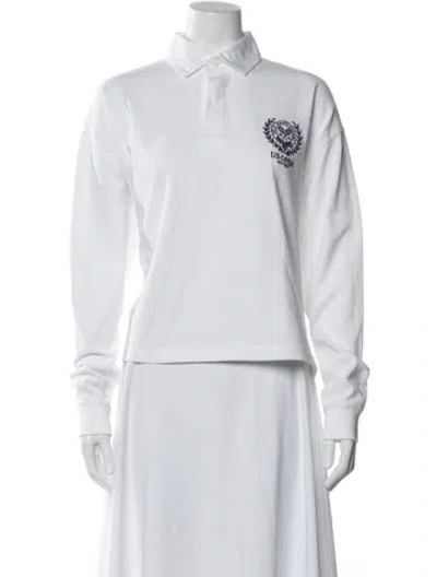 Pre-owned Polo Ralph Lauren Long Sleeve Polo In White