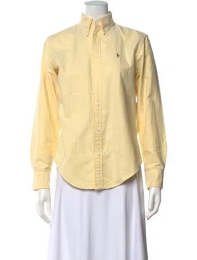 Pre-owned Polo Ralph Lauren Long Sleeve Polo In Yellow