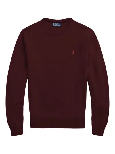 Polo Ralph Lauren Long Sleeve Pullover In Brown