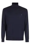 Polo Ralph Lauren Long Sleeve Turtle Neck Pullover In Blue
