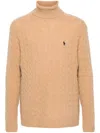 Polo Ralph Lauren Long Sleeve Pullover In Brown