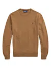 Polo Ralph Lauren Tailored Brown Sweater With Ribbed Cuffs And Sophisticated Logo In Brown
