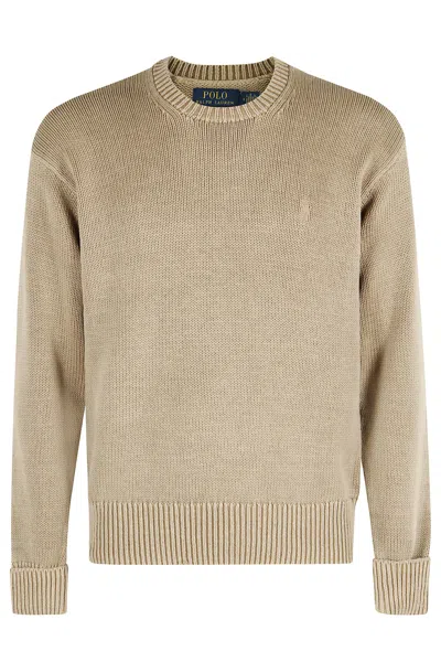 Polo Ralph Lauren Long Sleeve Pullover In Brown