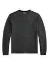 Polo Ralph Lauren Ribbed Cuff Long Sleeve Crew Neck Sweater In Black