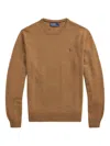 Polo Ralph Lauren Tailored Brown Sweater With Ribbed Cuffs And Sophisticated Logo In Brown