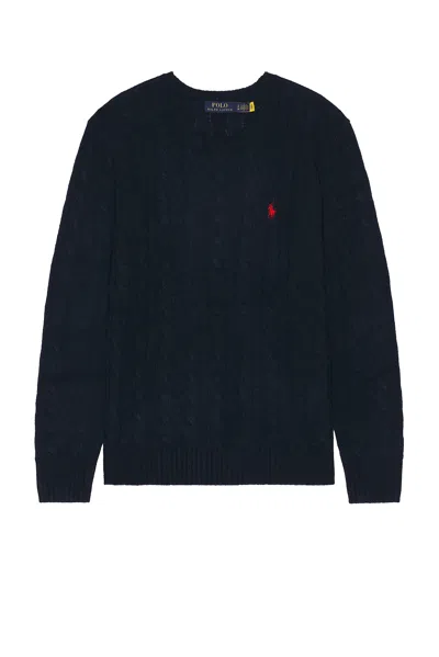 Polo Ralph Lauren Long Sleeve Pullover In Hunter Navy