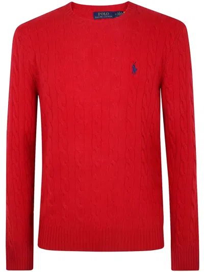 Polo Ralph Lauren Long Sleeve Pullover In Red
