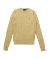 Polo Ralph Lauren Julianna Cable Knit Sweater In T-bird Yellow