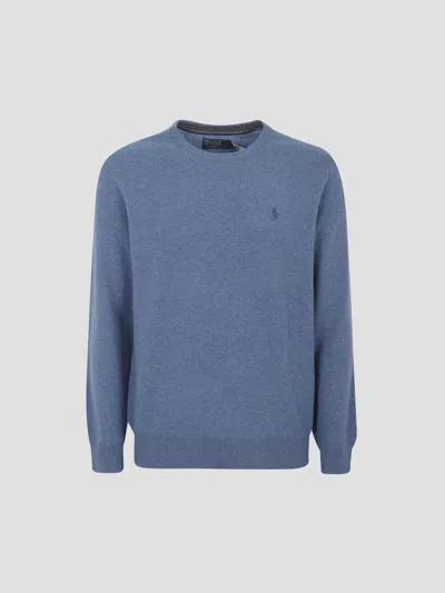 Polo Ralph Lauren Long Sleeve Pullover In Tide Pool Blue Hthr
